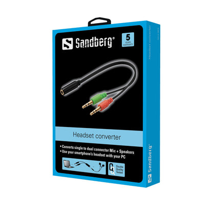 Sandberg Headset converter Mobile to PC